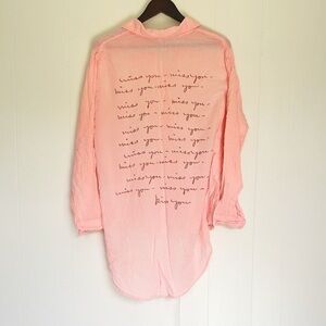 SUNDRY Oversized Miss You Shirt Coverup 2/Medium